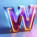 Trójwymiarowa litera W symbolizująca WordPress w erze sztucznej inteligencji